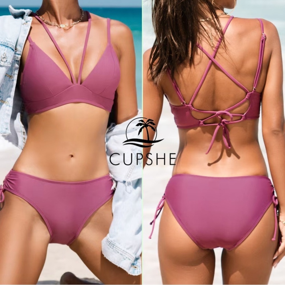 ☀️NWT Cupshe 2 piece swimsuit size M